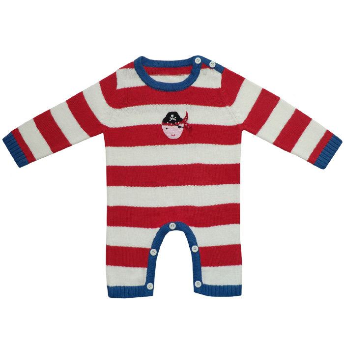 | Knitted Funky Pirate Romper | Cool & Cute Baby Clothes