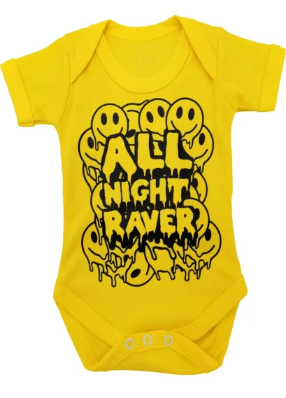 All Night Raver Baby Grow Rave Babys Bodysuit