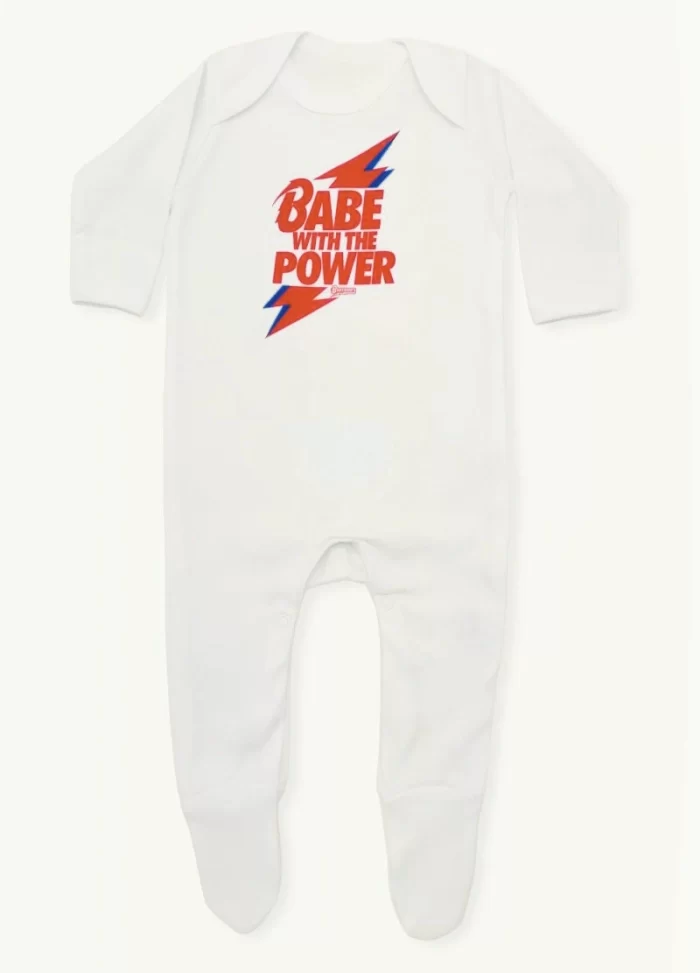 Bowie Baby Sleepsuit Babe With The Power Baby Outfit