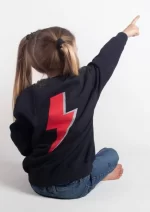 Bowie Toddler & Kids Black Sweatshirt Bolt Print Top