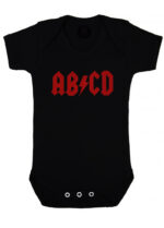 AB/CD Rock Baby Grow Black AC/DC Inspired Infant Bodysuit