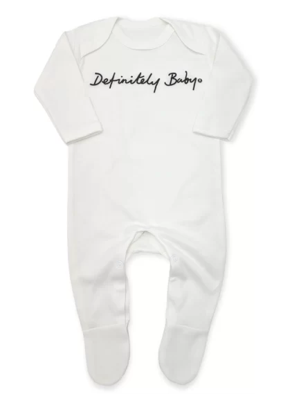 Definitely Baby Oasis Baby Sleepsuit White Romper