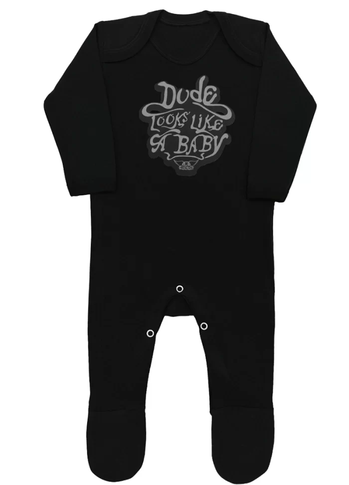 Dude Looks Like A Baby Aerosmith Rock Music Baby Sleepsuit Outfit