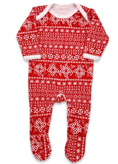 Fair Isle Baby Sleepsuit Christmas Outfit