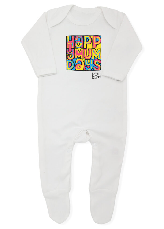 Happy Mondays Mum Days Baby Sleepsuit Outfit