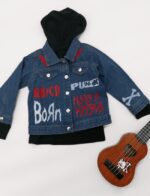 Rock Music Baby Toddler Kids Battle Jacket Denim