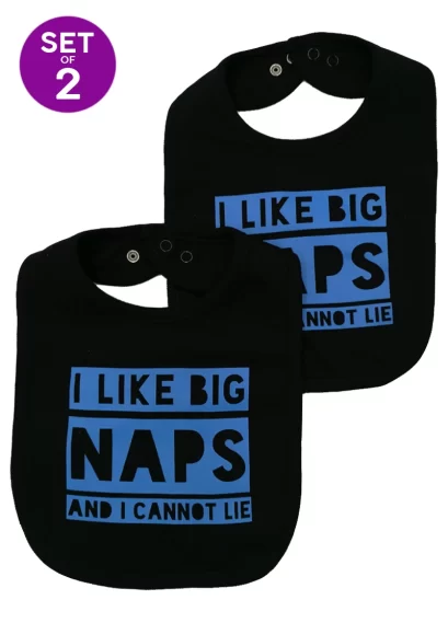 Hip Hop Funny Baby Bibs I Like Big Naps Toddler Bib Twin Set