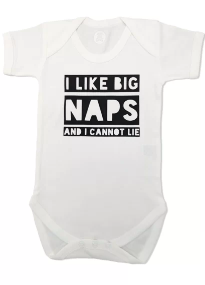 I like big naps and i cannot lie monochrome baby grow black & white bodysuit