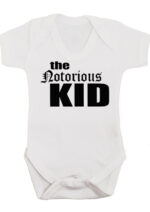 The Notorious KID baby grow vest monochrome