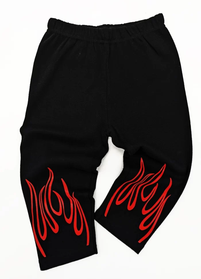 Funky Baby Trousers Fire Flame Print Toddler Joggers