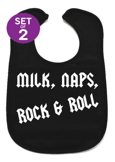 Rock & Roll Baby Bibs - Funny Baby Bib Gift Set