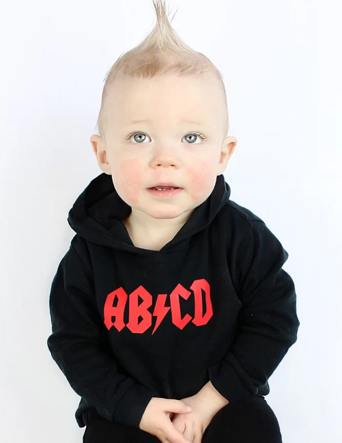 Rock N Roll Kids Hoodie Toddler ACDC Hooded Top