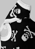 Skull & Crossbones Baby Grow Black & White Bodysuit Short Dleeve