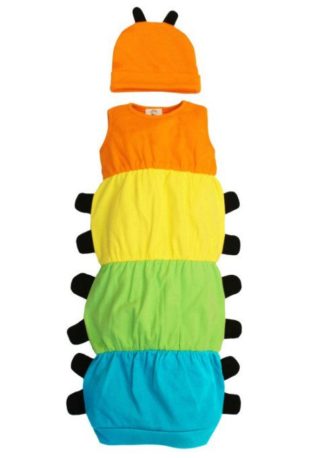 Caterpillar baby clothes, caterpillar baby outfit with hat & antenna features.